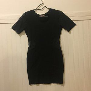 Black Bodycon Dress with Shear Sleeves